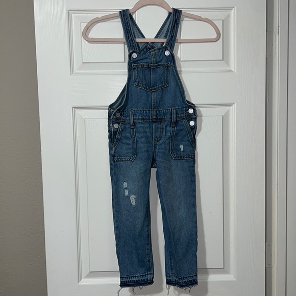 Old Navy Other - Old Navy XS jean overalls with some distressing and some fraying at bottoms [K1]